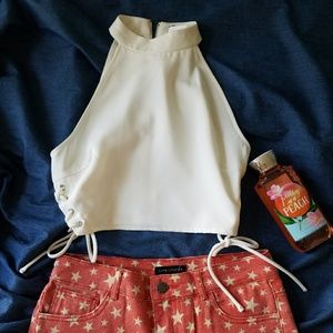 Forever 22 Ivory Crop Top